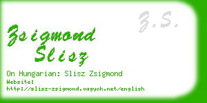 zsigmond slisz business card
